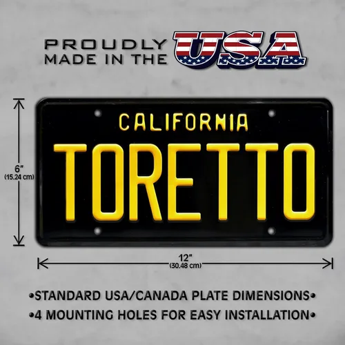 Vista 3 de Fast and Furious Toretto + 2JRI424 Placas de Matrícula Metálicas Estampadas
