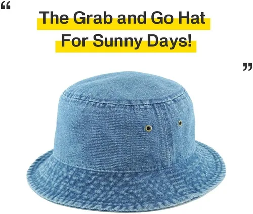 Vista 4 de Gorro de pescador KBETHOS unisex, de algodón lavado, para el verano al aire libre