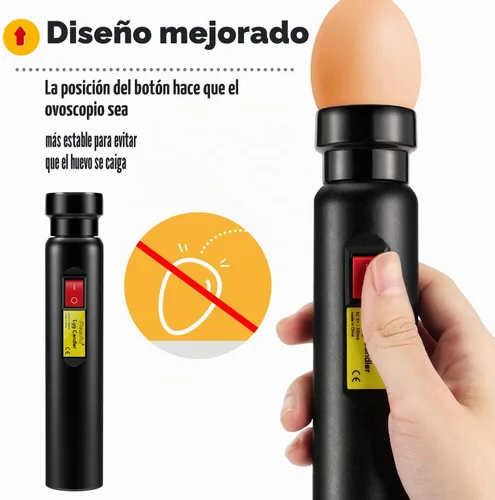 Vista 4 de Magicfly Probador de huevos recargable con luz LED fría brillante para monitorear el desarrollo de huevos, lámpara de candelabro LED