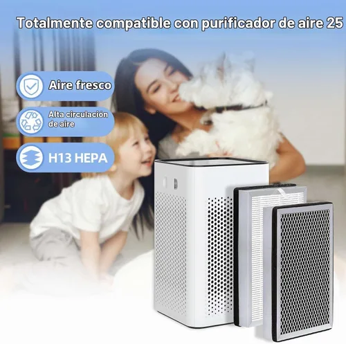 Vista 2 de Filtro de repuesto compatible con purificador de aire MA 25 S1/W1