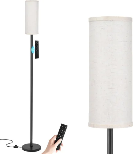 Vista 19 de Ambimall Lámparas de pie de 64 pulgadas para sala de estar con control remoto y colores regulables continuos, temperatura y brillo, lámpara de pie