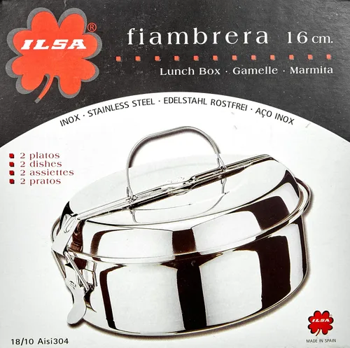 Vista 3 de Ilsa 5041 – Fiambrera de acero inoxidable, plata 6.3 in plata metalizada