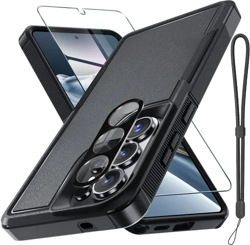 Vista 23 de Funda para Samsung Galaxy S24 FE, Cuerpo Completo Resistente de Servicio Pesado Robusta a Prueba de Golpes Funda Protectora para Teléfono con Correa