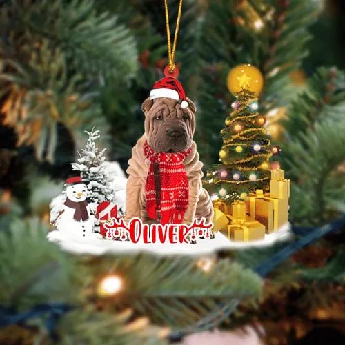 Vista 38 de NAZENTI Adorno personalizado de gato abisinio con árbol de pino, adorno de Navidad personalizado para perros amantes de las mascotas, colgante