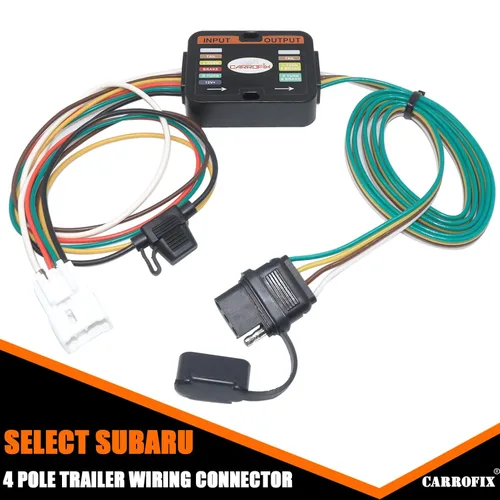 Vista 5 de Arnés de cableado de remolque plano de 4 vías para Subaru Ascent, Forester, Outback, Crosstrek