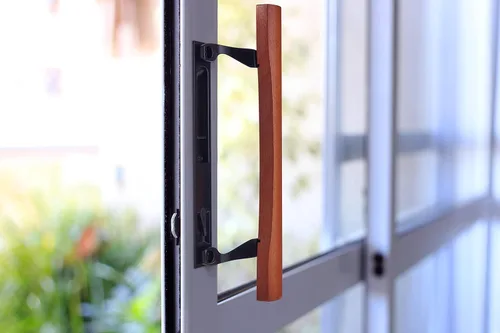 Vista 3 de Wright Products - Juego de manijas interiores de puerta corrediza de roble de repuesto, madera/negro - Kit de manijas de puerta corredera interna
