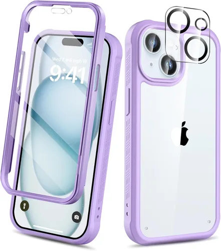 Vista 30 de Compatible con iPhone 14 Plus Funda, Protector de Pantalla Integrado, con Protector de Lente de Cámara, [Compatible con MagSafe] Funda de Cuerpo