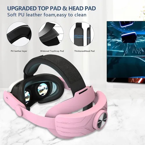 Vista 3 de Comfort Head Strap for Oculus Quest 3, MTomatoVR Lightweight Replacement Strap VR Accessaries, Reduce Face Pressure Comfortable Convenient Flip