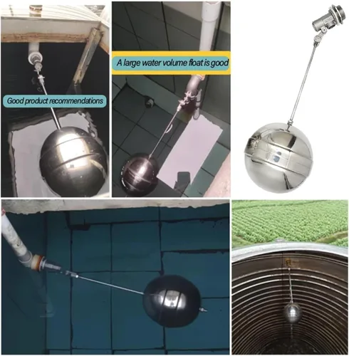 Vista 7 de Stainless Steel Float Ball Valves, Automatic Stainless Steel Float Valve Ball Water Tank Liquid Level Controller(DN15)