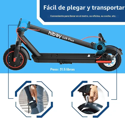 Vista 7 de Hiboy S2R Plus Electric Scooter for Adults, 19 MPH, 22-Mile Range