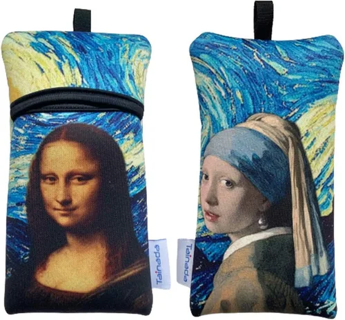 Vista 8 de Tainada Funda de neopreno a prueba de golpes para smartphone con cordón para el cuello y mosquetón para iPhone 15/14, 15/14 Pro Max, 15/14 Plus