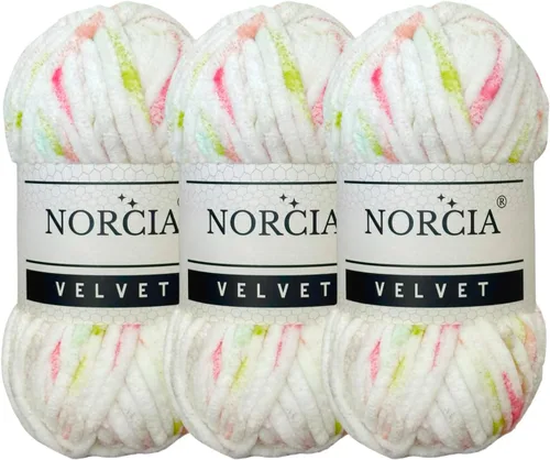 Vista 84 de Hilo de Terciopelo Suave Chenille para Ganchillo Super Voluminoso (100g-3.50oz) (68m-74.3 yds) Hilo para Manta de Bebé para Tejer Amigurumi Hilo