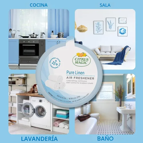 Vista 5 de Citrus Magic Ambientador sólido absorbente de olores, lino puro, 8 onzas, paquete de 3