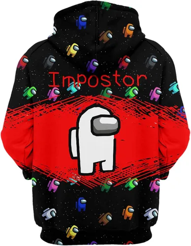 Vista 2 de alrguwi Sudadera con capucha para niños y niñas con estampado 3D de moda, sudadera con capucha novedosa