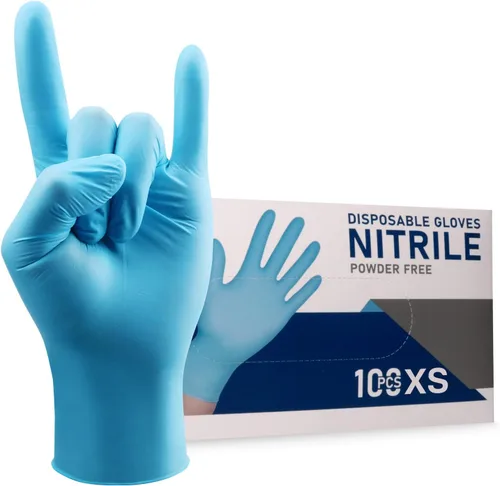 Vista 11 de Wostar Guantes desechables de nitrilo sin polvo y látex, guantes de examen de nitrilo desechables no estériles de 4 mil para pantalla táctil