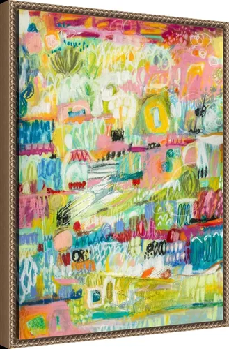 Vista 2 de Amanti Art Karen Fields - Lienzo enmarcado para pared, 24 x 18 pulgadas, jardín bohemio II por Karen Fields, lienzo enmarcado para pared, arte