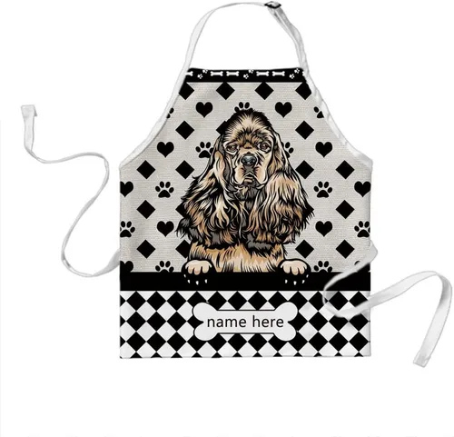 Vista 12 de Delantal lindo de lunares de perro personalizado Peeking Dog Boxer, Boxer-2