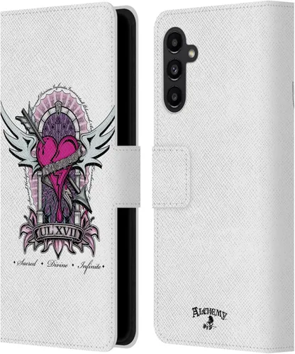 Vista 13 de Head Case Designs Officially Licensed Alchemy Gothic Black Romance Wing Leather Wallet Case Compatible with Samsung Galaxy A13 5G (2021)