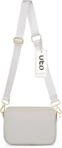 Vista 5 de UTO Pequeñas bolsas cruzadas para mujer, 3 en 1, diseño de moda, mini cangurera con correa