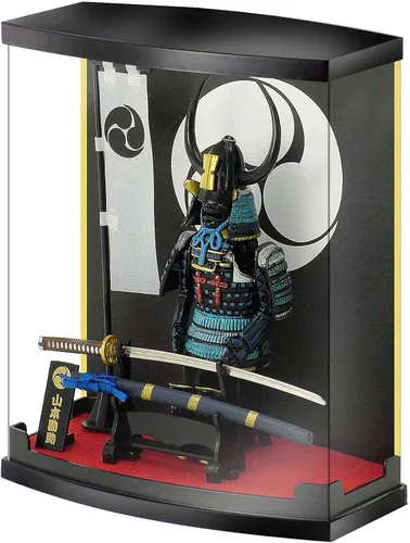 Vista 11 de MEISTER JAPAN Samurai Figura Naoe Kanetsugu Estatua de 8.3 pulgadas con vitrina 1:10 scale armor with iconic "Ai" love-crest helmet, miniature