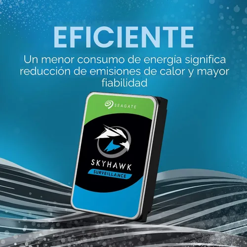 Vista 2 de Seagate Skyhawk - Disco duro interno de video HDD de 4 TB – 3.5 pulgadas SATA 6Gb/s, caché de 64 MB para sistema de cámara de seguridad DVR NVR