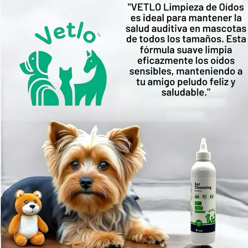 Vista 9 de Tratamiento de infección de oído para perros, limpiador de oídos con fórmula de aloe vera para limpiador de oídos para perros, evita infecciones