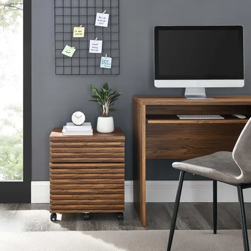 Vista 2 de Modway EEI-5704-WAL Archivador de madera, nogal