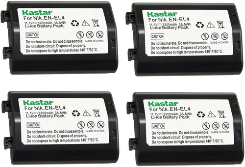 Vista 6 de Kastar Paquete de 1 batería EN-EL4a de 11.1 V 3200 mAh de repuesto para cámara Nikon D2X, cámara Nikon D3, D3S, cámara D3X, cámara Nikon F6, Nikon