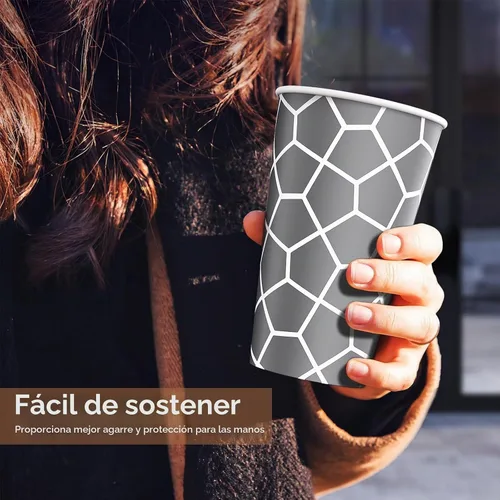 Vista 7 de Vasos de papel de 16 onzas, paquete de 180 tazas calientes desechables aisladas