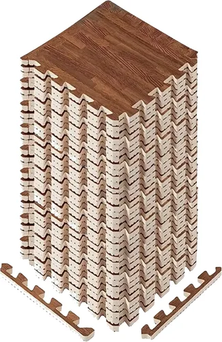 Vista 8 de Yes4All Alfombrillas Entrelazadas de EVA, Baldosas de Suelo tipo Rompecabezas, Acolchado de Suelo de Espuma con Borde para Muebles, Espacio