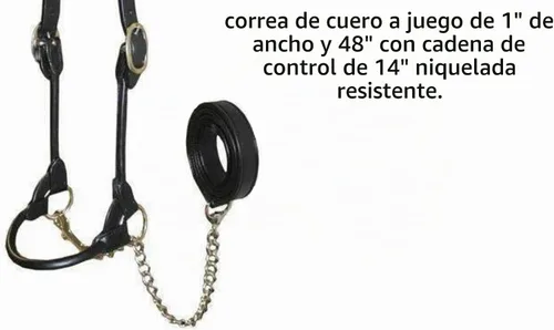 Vista 2 de Derby Originals Cabestro redondo de cuero enrollado con cadena a juego