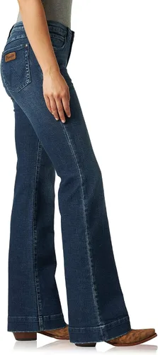 Vista 3 de Wrangler Women's Retro Mae Mid Rise Wide Leg Trouser Jean