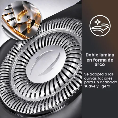 Vista 12 de Maquinilla de afeitar eléctrica para hombres: afeitadoras eléctricas 3 en 1 Titanium black