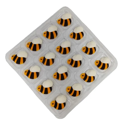 Vista 2 de Decoraciones Comestibles de Caramelo 3D de Abeja para Pasteles, Chispas de Azúcar de Postre para Decoración de Pasteles, Galletas, DIY, Topper