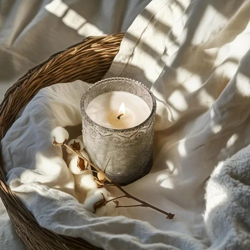 Vista 3 de LA JOLIE MUSE - Velas perfumadas de lino y algodón para el hogar, cera de soja, 40 horas Luxury Jar Candle, Clean Non Toxic, Gift for Women & Men