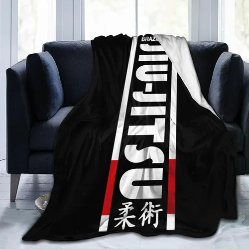 Vista 2 de Jiu Jitsu - Manta de franela suave y mullida para sofá, cálida y decorativa
