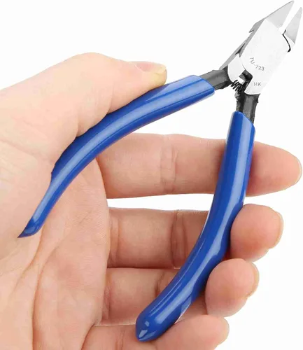 Vista 7 de Alicates diagonales eléctricos de 4 "Mini Alicates diagonales de alta dureza Cable de alambre Snips Flush Cutter Snips Cutting Nippers Herramientas