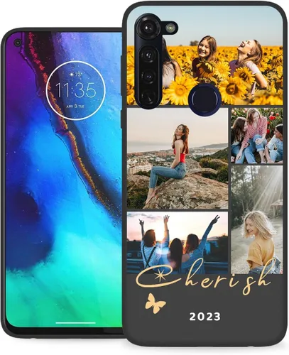 Vista 7 de Funda personalizada para Motorola Moto G Stylus 2020 con nombre de foto, texto y foto, GStylus personalizado -20 funda suave y fina (negro) de 6.4