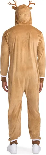 Vista 2 de Tipsy Elves Rudolph The Red Nosed Reno Mono - Lindo Mono de Rudolf Marrón Fiesta Animal Mono para la Familia