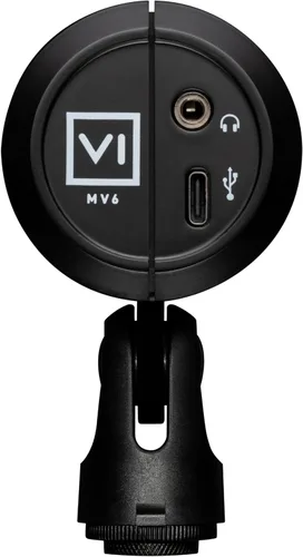 Vista 12 de Shure MV6 Micrófono para Juegos – Micrófono USB Dinámico para Juegos y Transmisiones de PC con Silencio táctil, Cancelación de Ruido, Soporte