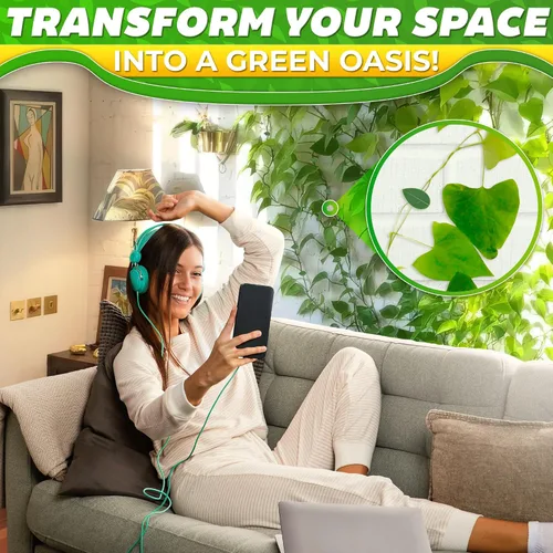 Vista 8 de 60 clips de pared para plantas, 72 calcomanías adhesivas acrílicas, vid, planta trepadora, soportes, accesorios para plantas