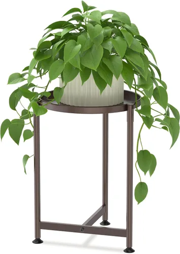 Vista 16 de LASZOLA Soporte plegable para plantas de interior de 7 niveles para múltiples macetas grandes, estante ajustable alto y resistente con bandeja de 10