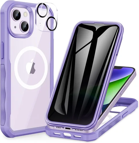 Vista 9 de CENHUFO Funda de privacidad para iPhone 11 Pro, funda de cuerpo completo con protector de pantalla de privacidad de vidrio templado 9H integrado