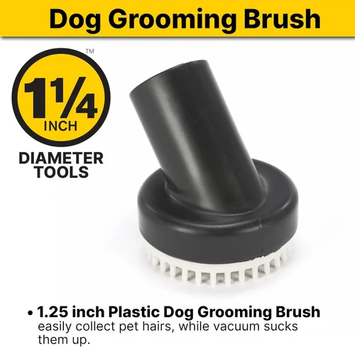 Vista 2 de Shop-Vac 9190400 Herramienta de aseo para perros, 1.25 pulgadas de diámetro, cerdas suaves para aseo y aspiración suaves de mascotas, (paquete de 1)