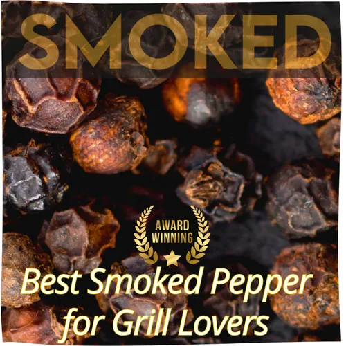 Vista 3 de YUPANQUI Smoked Peppercorns Whole - Best Smoked Black Pepper Organic for BBQ Grilling & Steak - Black Peppercorn Smoke Pepper corn for Grinder