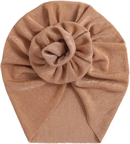 Vista 5 de Newborn Babies Headwrap Hat Infant Toddler Cotton Soft Cute Nursery Beanie Headbands Top Bowknot Cap Multicolor 5 piezas flor/9.8 ft-2 años