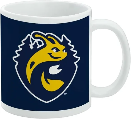 Vista 147 de Taza de cerámica con el logotipo principal de la Universidad Rider, taza de regalo novedosa para café, té y bebidas calientes, 11oz, blanca