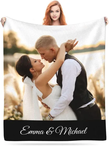 Vista 29 de Manta personalizada con foto, manta personalizada con imagen para regalos de pareja, mantas de franela personalizadas para adultos, niños