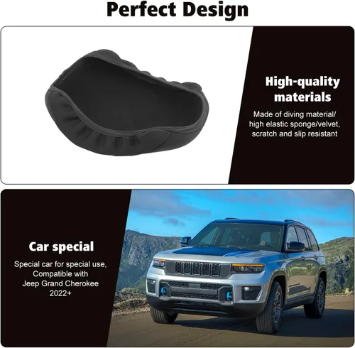 Vista 3 de RT-TCZ Funda para reposabrazos de consola central compatible con Jeep Grand Cherokee 2022 2023