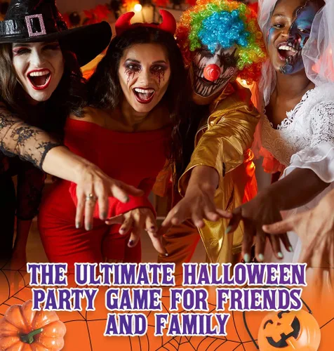 Vista 5 de Charadas de Halloween, el mejor juego de fiesta de Halloween para adultos, amigos y familia, diversión espeluznante con personajes de películas
